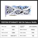 Yeston RTX 4060 RTX 4060 TI 8G Gaming Graphics Card - Image 3