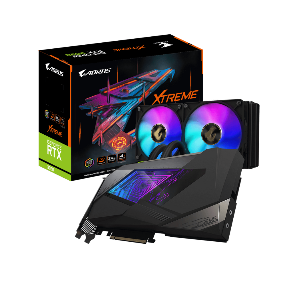Untitled design (53) GIGABYTE AORUS GeForce RTX 3090 Xtreme WATERFORCE 24G Graphics Card - Image 1